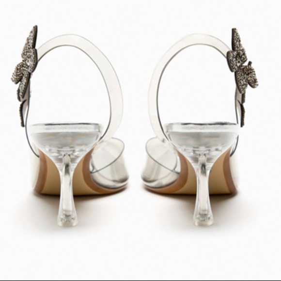 🤍 FLORAL VINYL HIGH HEELED SHOES - Picture 3 of 4